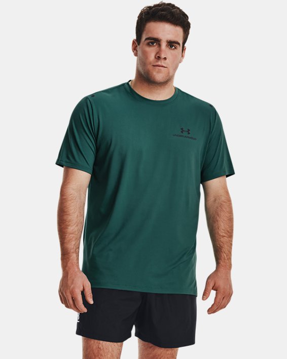 Men's UA RUSH™ Energy Short Sleeve in Green image number 0